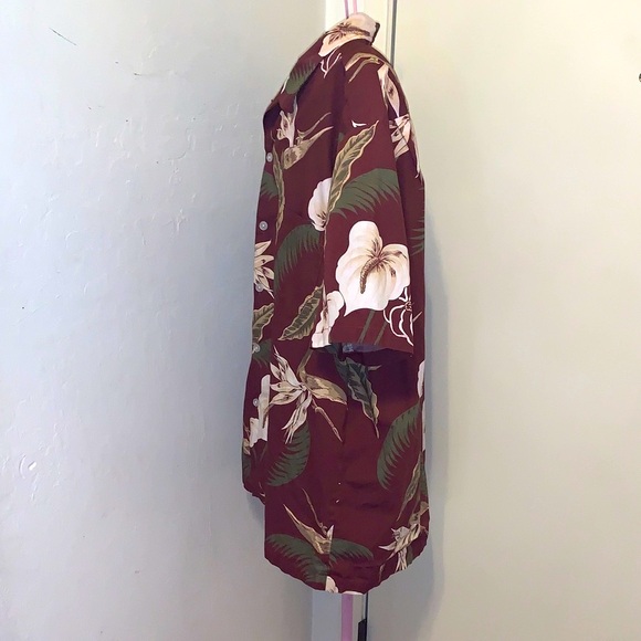 🎁Like New Vintage Made in Hawaii Men's Red Burgundy Button Down Shirt- XL - Picture 8 of 8